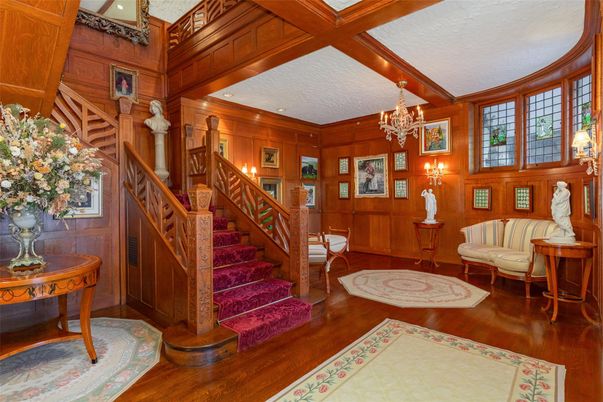 Chandelier, Interior, Wooden Beams, Wood Texture Flooring, Wooden Walls