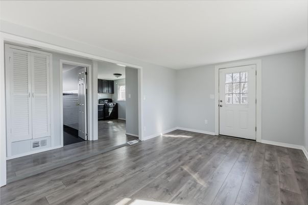 Empty room, Interior, Kitchen, Wood Texture Flooring