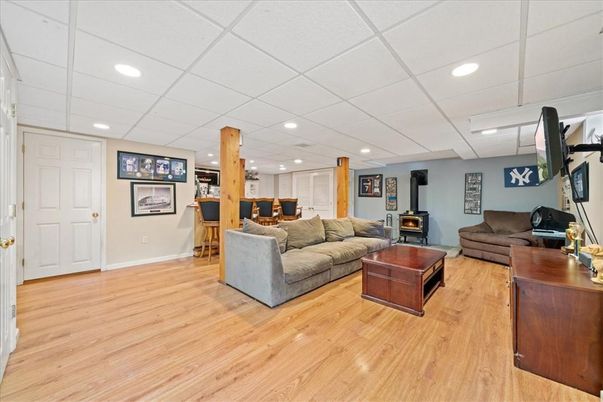 Interior, Kitchen, Living room, Recessed Lighting, Wood Texture Flooring