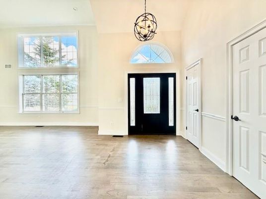 Chandelier, Interior, Pendant Lights, Wood Texture Flooring