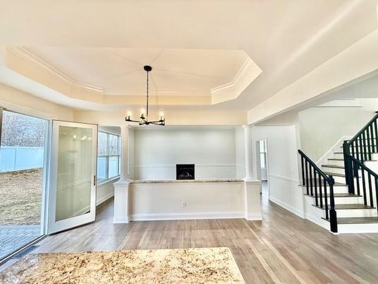Chandelier, Interior, Pendant Lights, Wood Texture Flooring