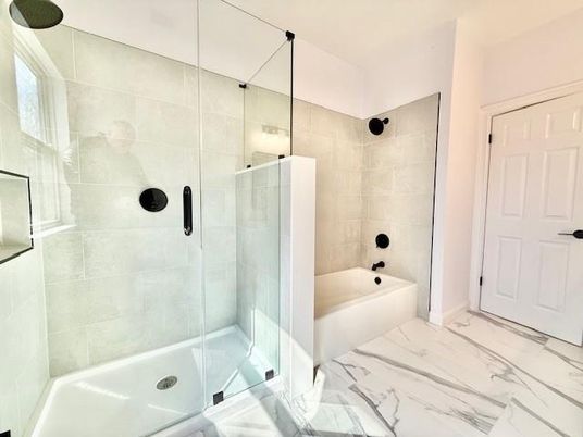 Bathroom, Glass Shower, Interior, Marble