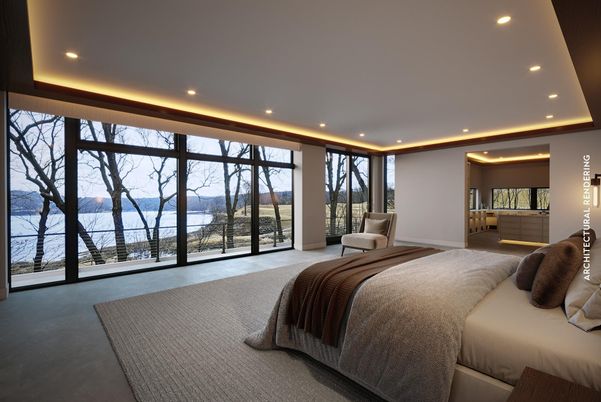 Bedroom, Interior, Recessed Lighting