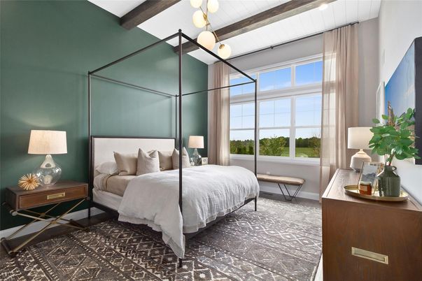 Bedroom, Interior, Wooden Beams