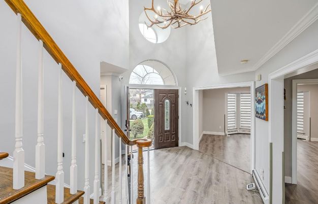 Chandelier, Interior, Wood Texture Flooring