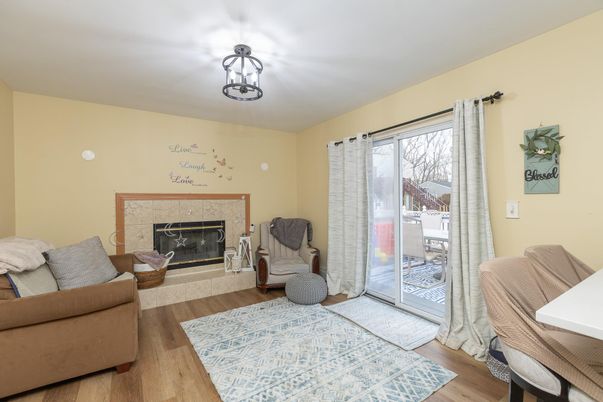 Fireplace, Interior, Wood Texture Flooring