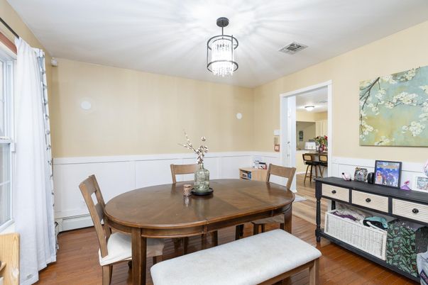 Dining room, Interior, Wood Texture Flooring