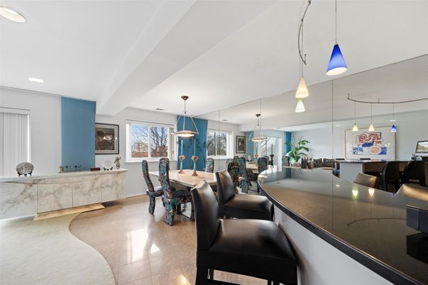 Dining room, Interior, Living room, Pendant Lights, Recessed Lighting