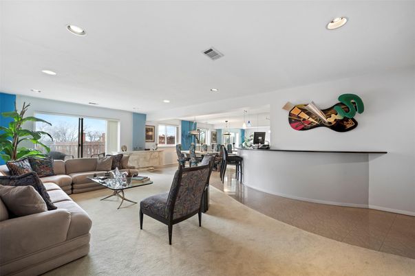 Dining room, Interior, Kitchen, Living room, Pendant Lights, Recessed Lighting