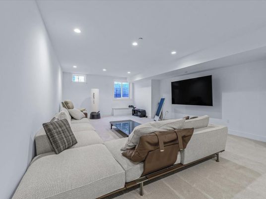 Interior, Living room, Recessed Lighting