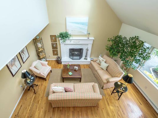 Fireplace, Interior, Living room, Wood Texture Flooring
