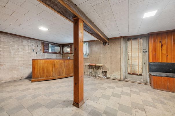 Interior, Recessed Lighting, Stone Walls, Wooden Walls