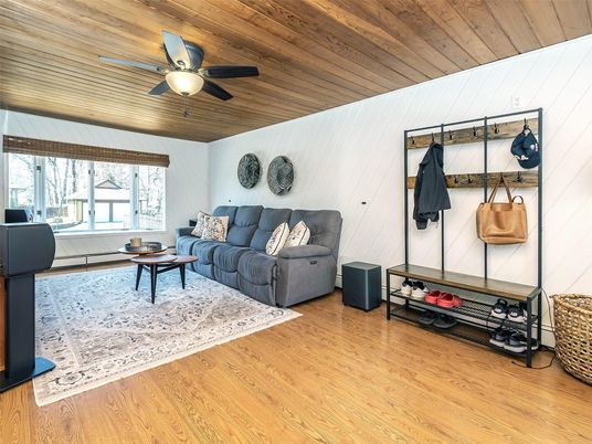 Interior, Living room, Wooden Ceilings, Wood Texture Flooring