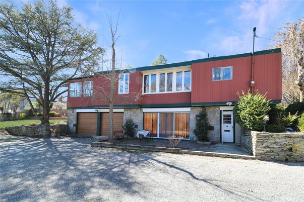 Attached, Exterior, Facade, Raised Ranch