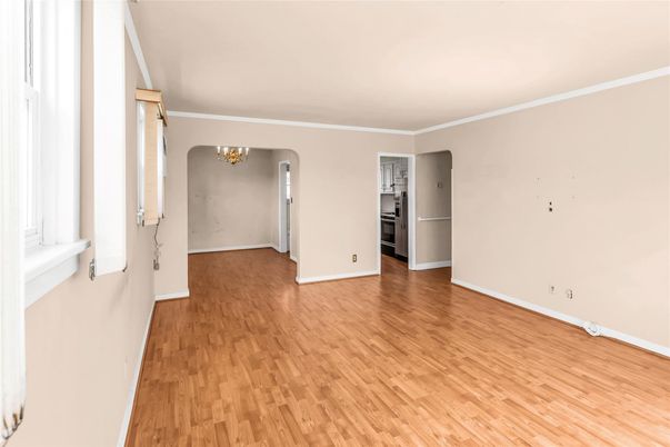 Chandelier, Empty room, Interior, Wood Texture Flooring