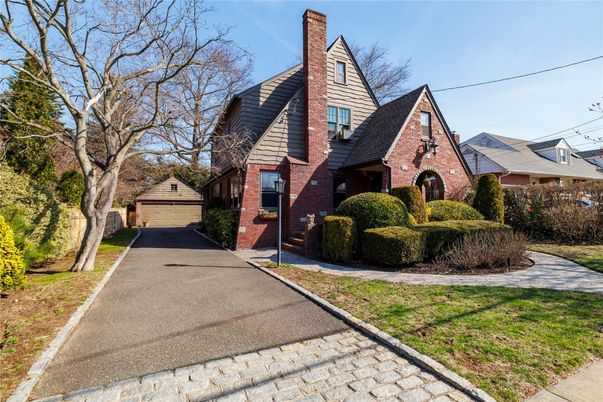 Detached Garage, Exterior, Facade, Brick Facade, Tudor Revival