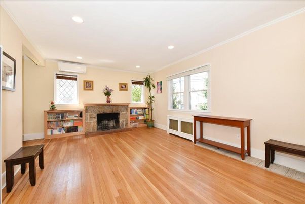 Fireplace, Interior, Recessed Lighting, Wood Texture Flooring