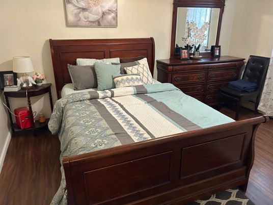 Bedroom, Interior, Wood Texture Flooring