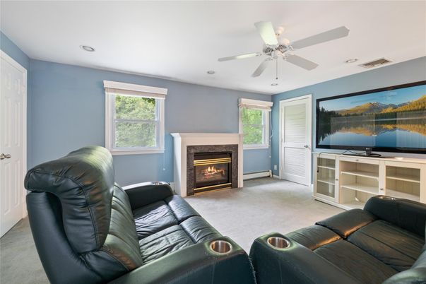 Fireplace, Interior, Living room, Recessed Lighting