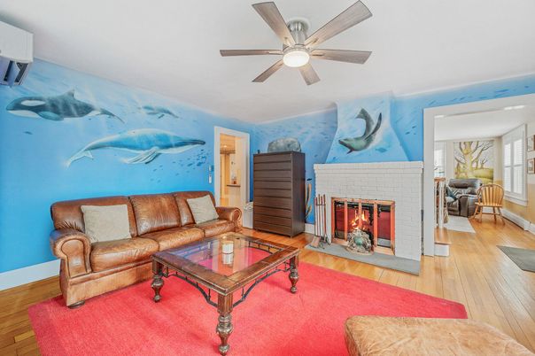 Fireplace, Interior, Living room, Wood Texture Flooring