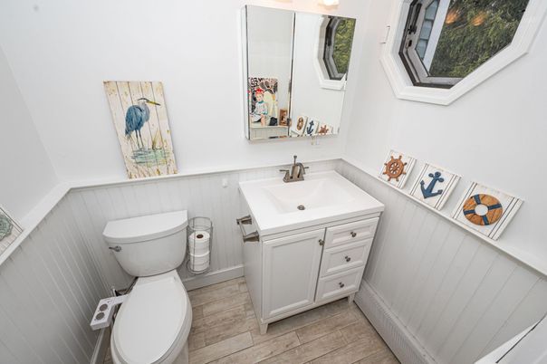 Bathroom, Interior, Wood Texture Flooring