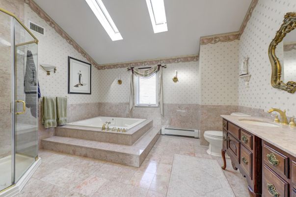 Bathroom, Dual Sink Vanities, Glass Shower, Interior