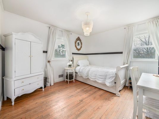Bedroom, Chandelier, Interior, Wood Texture Flooring