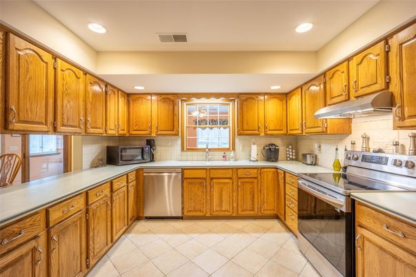 Interior, Kitchen, Recessed Lighting, Stainless Steel Appliances