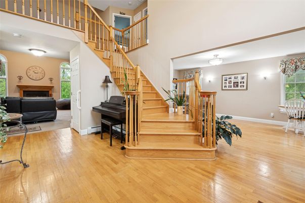 Fireplace, Interior, Piano, Wood Texture Flooring
