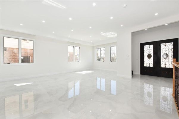 Empty room, Interior, Marble, Recessed Lighting