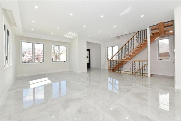 Empty room, Interior, Marble, Recessed Lighting