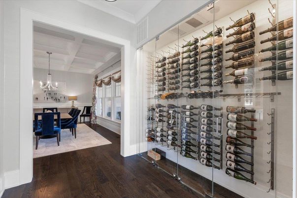 Chandelier, Dining room, Interior, Wine Storage, Wood Texture Flooring