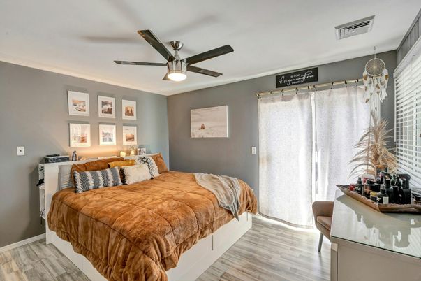 Bedroom, Interior, Wood Texture Flooring