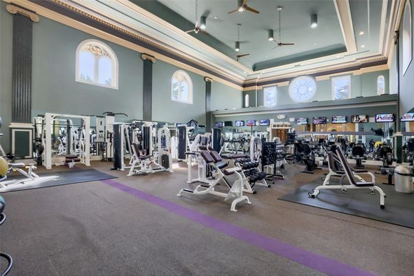 Fitness Equipment, Gym, Interior, Recessed Lighting