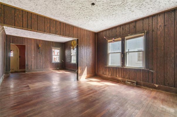 Empty room, Interior, Wood Texture Flooring, Wooden Walls