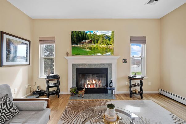 Fireplace, Interior, Living room, Wood Texture Flooring