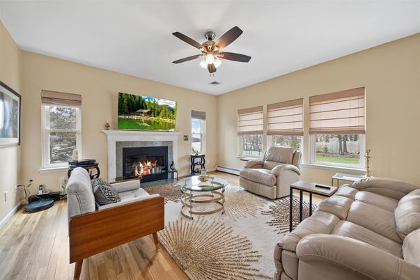Fireplace, Interior, Living room, Wood Texture Flooring