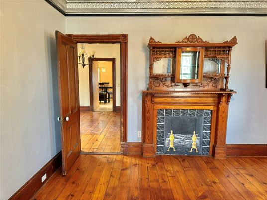Fireplace, Interior, Wood Texture Flooring