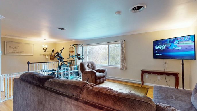Chandelier, Interior, Living room, Wood Texture Flooring