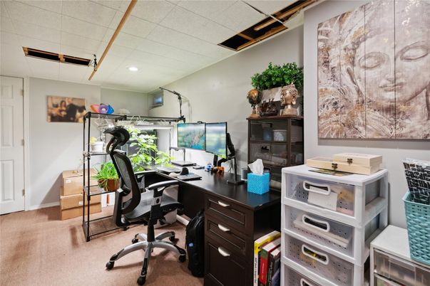 Home Office, Interior, Recessed Lighting