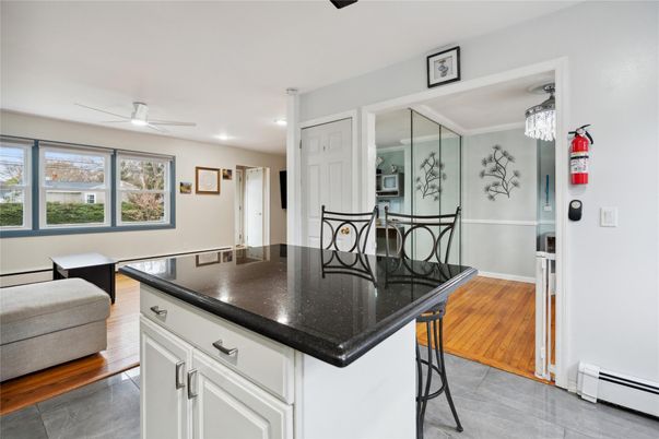 Chandelier, Dining room, Interior, Kitchen, Recessed Lighting, Wood Texture Flooring