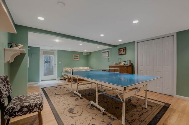 Game Room, Interior, Recessed Lighting, Wood Texture Flooring