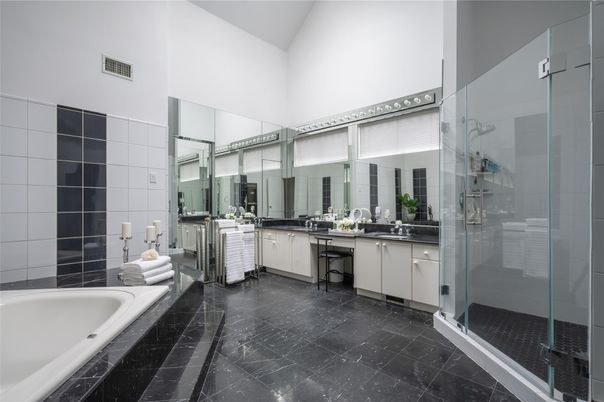 Bathroom, Glass Shower, Interior, Marble