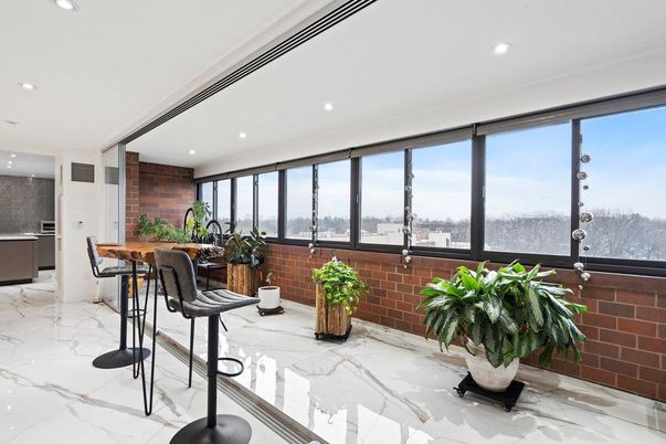 Interior, Marble, Recessed Lighting, Stone Walls