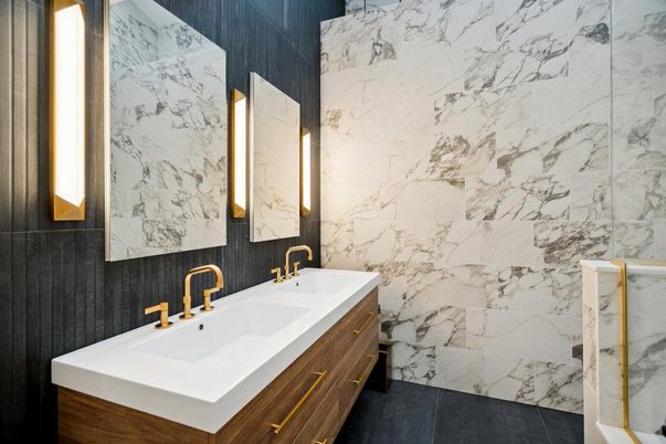 Bathroom, Interior, Marble Walls
