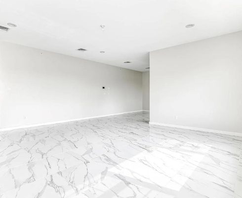 Empty room, Interior, Marble, Recessed Lighting