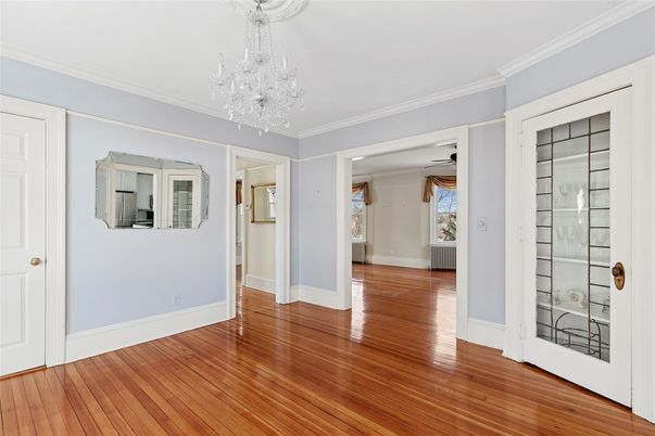 Chandelier, Empty room, Interior, Wood Texture Flooring