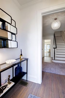Home Office, Interior, Pendant Lights, Wood Texture Flooring
