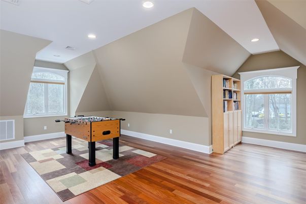 Game Room, Interior, Recessed Lighting, Wood Texture Flooring