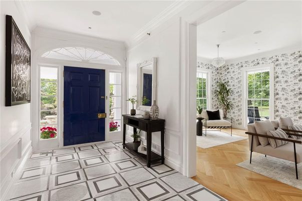 Chandelier, Interior, Living room, Recessed Lighting, Wood Texture Flooring